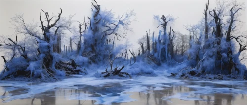 dead vlei,ghost forest,swampy landscape,acid lake,swamp,mangroves,deadvlei,floodplain,wetland,wetlands,ice landscape,underground lake,riparian forest,the roots of the mangrove trees,tidal marsh,freshwater marsh,blue painting,bayou,eastern mangroves,haunted forest,Photography,Fashion Photography,Fashion Photography 25