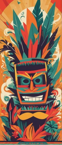 pachamama,tiki,mai tai,soundcloud logo,cd cover,polynesian,yucatan,aztec,luau,samoa,polynesia,soundcloud icon,daruma,inca face,vector illustration,tribal chief,cool woodblock images,peru,lombok,tribal,Illustration,Vector,Vector 06