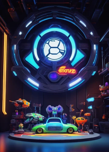 game car,garage,cinema 4d,3d car model,ufo interior,game room,3d car wallpaper,car salon,car boutique,arcade game,car hop,store,store icon,e-gas station,arcade games,b3d,toy's story,3d render,cartoon car,toy store,Illustration,Japanese style,Japanese Style 12