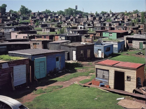 human settlement,housing estate,slums,slum,row of houses,jewish cemetery,lewisham,blocks of houses,jew cemetery,homes,wakefield,huts,chalets,suburbs,housing,urbanization,train cemetery,trash land,row houses,sheds,Conceptual Art,Sci-Fi,Sci-Fi 18