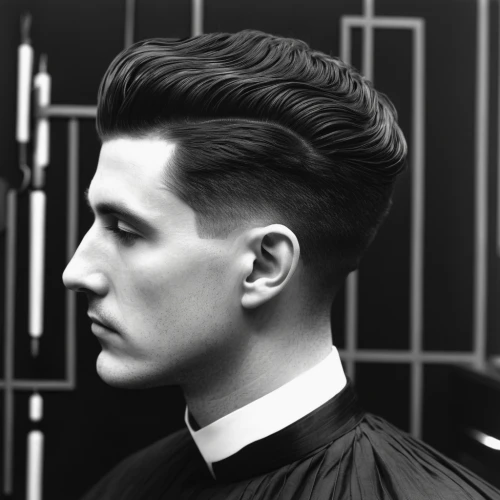 pompadour,quiff,barber,asymmetric cut,haircut,pomade,crew cut,mohawk hairstyle,hair cut,caesar cut,smooth hair,combs,hair shear,hi-top fade,barbershop,the long-hair cutter,feathered hair,hairstyle,barber shop,profile,Illustration,Retro,Retro 05