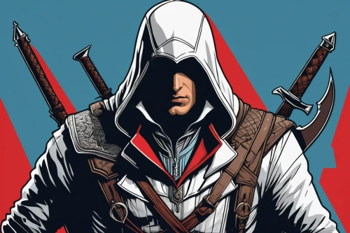 assassin,assassins,hooded man,red hood,vector art,templar,vector graphic,vector image,android game,vector illustration,red riding hood,hooded,vector design,game illustration,dagger,scythe,awesome arrow,mobile video game vector background,oryx,reaper,Illustration,American Style,American Style 15