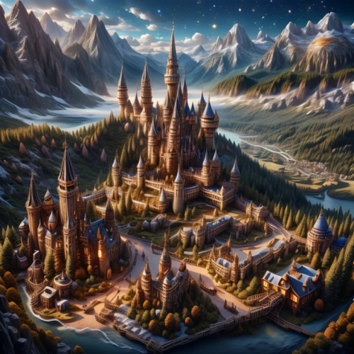 hogwarts,fantasy city,fantasy landscape,fairy tale castle,fantasy world,fantasy picture,fantasy art,3d fantasy,hamelin,fairy tale,fairytale castle,elves flight,fairy world,a fairy tale,fairytale,dream world,shanghai disney,children's fairy tale,fairy tales,knight's castle