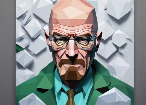 breaking bad,stan lee,elderly man,walt,lokportrait,pensioner,vector illustration,geppetto,spy-glass,portrait background,old man,adobe illustrator,polygonal,custom portrait,digital painting,low poly,vector art,cartoon doctor,3d man,riddler,Unique,3D,Low Poly