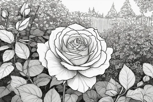 rose flower illustration,rose flower drawing,landscape rose,rose garden,rose drawing,porcelain rose,hedge rose,historic rose,disney rose,rose bloom,garden rose,flower line art,lady banks' rose,lady banks' rose ,lotus art drawing,noble roses,winter rose,rosarium,rose bush,white rose,Illustration,Black and White,Black and White 02