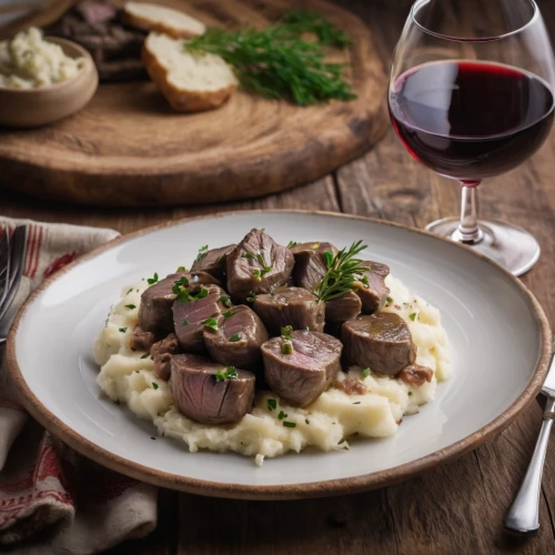 spätzle,sauerbraten,beef bourguignon,beef stroganoff,slovakian cuisine,venison,czech cuisine,duxelles,kükchen,liver and onions,coq au vin,thuringian sausage,veal steak,pork tenderloin,boeuf à la mode,lamb meat,cuisine of madrid,tournedos rossini,hungarian food,fabada asturiana,Photography,General,Natural