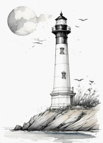 lighthouse,electric lighthouse,petit minou lighthouse,light house,light station,crisp point lighthouse,point lighthouse torch,red lighthouse,pigeon point,hand-drawn illustration,digital illustration,battery point lighthouse,finistère,hatteras,illustrator,daymark,thimble islands,lantern,rubjerg knude lighthouse,granite island,Illustration,Paper based,Paper Based 07