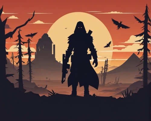 silhouette art,man silhouette,witcher,map silhouette,mobile video game vector background,game illustration,dusk background,the wanderer,house silhouette,silhouette,vector art,game art,lone warrior,silhouette of man,halloween silhouettes,art silhouette,vector illustration,minimalist wallpaper,halloween background,collected game assets,Unique,Paper Cuts,Paper Cuts 05