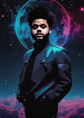 abel,lando,astronomical,astro,spotify icon,gas planet,spaceman,spacefill,alpha era,astropeiler,emperor of space,album cover,a black man on a suit,cosmic,planet mars,pollux,galaxy,astronaut,extraterrestrial,disco,Conceptual Art,Sci-Fi,Sci-Fi 30