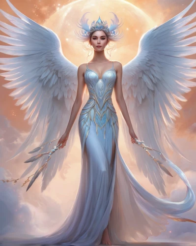 archangel,angel wings,business angel,angel wing,angel,the archangel,guardian angel,harpy,fantasy art,angelology,ice queen,uriel,angel girl,baroque angel,fairy queen,the snow queen,angelic,angel of death,angel figure,faery,Illustration,Realistic Fantasy,Realistic Fantasy 01