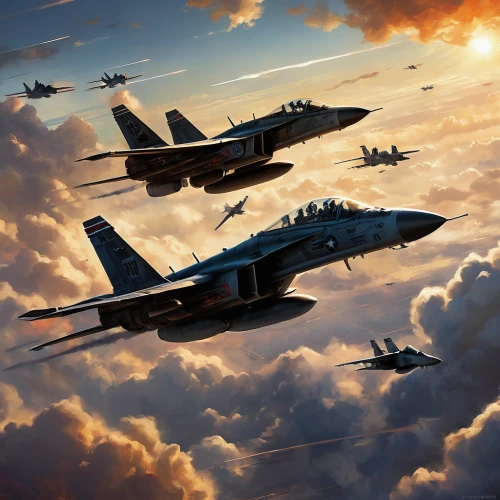 boeing f/a-18e/f super hornet,f a-18c,boeing f a-18 hornet,mcdonnell douglas f/a-18 hornet,air combat,fighter aircraft,blue angels,f-15,formation flight,mcdonnell douglas f-15e strike eagle,ground attack aircraft,cac/pac jf-17 thunder,mcdonnell douglas f-15 eagle,sunrise in the skies,us air force,fighter jets,f-16,hornet,fighters,military aircraft,Conceptual Art,Oil color,Oil Color 11