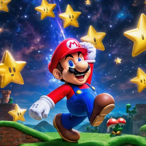 super mario,mario,super mario brothers,mario bros,star sky,luigi,moon and star background,rating star,the main star,star balloons,birthday banner background,star rating,cg artwork,star polygon,star card,april fools day background,half star,shooting stars,falling star,star garland,Illustration,Realistic Fantasy,Realistic Fantasy 02