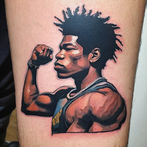 dedication,ink,tattoo,knauel,sports hero fella,on the arm,afro-american,with tattoo,bob,afro american,bart,muhammad ali,temporary tattoo,tattoo artist,cauderon,cyborg,mma,son goku,nba,thundercat,Art,Artistic Painting,Artistic Painting 51