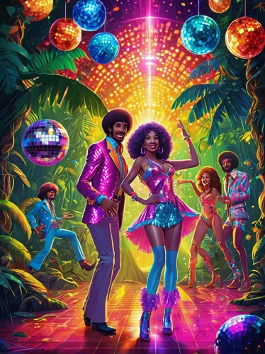 disco,70s,80s,1980's,prism ball,70's icon,cg artwork,afroamerican,1980s,discobole,groovy,1982,samba deluxe,afro-american,80's design,afro,black light,artists of stars,go-go dancing,disco ball,Illustration,Realistic Fantasy,Realistic Fantasy 38