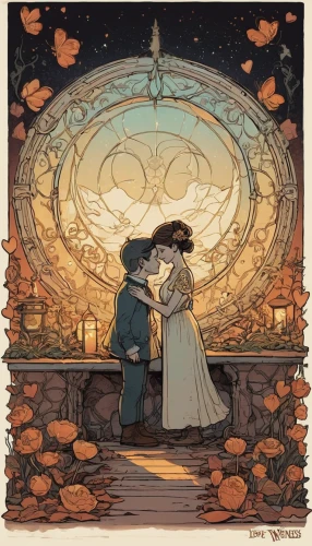 round autumn frame,autumn frame,art nouveau frame,art nouveau,vintage couple silhouette,art nouveau frames,pumpkin autumn,wishing well,art nouveau design,ceremony,hc,autumn background,a fairy tale,the ceremony,golden autumn,romantic scene,golden wreath,cosmos autumn,wedding frame,autumn theme,Illustration,Children,Children 04