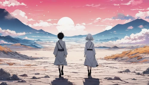 earth rise,travelers,journey,sidonia,white cosmos,cosmos,the horizon,celestial bodies,parallel world,would a background,other world,salt-flats,cosmos wind,world end,beyond,background image,arrival,lunar landscape,astral traveler,cosmos field,Illustration,Japanese style,Japanese Style 04