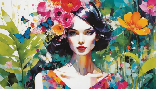 girl in flowers,flower painting,kahila garland-lily,girl in the garden,flora,jasmine blossom,flower wall en,falling flowers,fashion illustration,rosarium,beautiful girl with flowers,flower girl,secret garden of venus,flower fairy,flower illustrative,flower art,magnolia,flower nectar,lillies,jasmine,Conceptual Art,Oil color,Oil Color 07