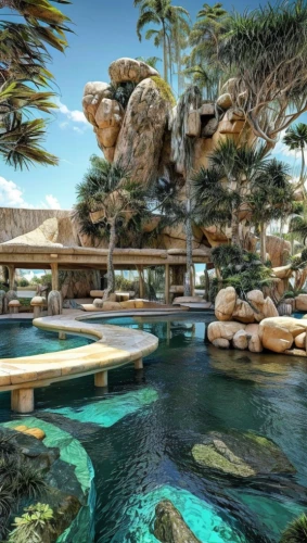 underwater oasis,infinity swimming pool,jumeirah,tropical island,artificial islands,underwater playground,diamond lagoon,artificial island,lagoon,largest hotel in dubai,eco hotel,floating islands,tropical jungle,resort,dolphinarium,tropical house,landscape design sydney,hurghada,yas island,futuristic landscape