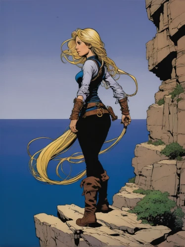 rapunzel,aphrodite's rock,heidi country,sprint woman,yang,the sea maid,adventurer,lasso,fantasia,fantasy woman,the blonde in the river,boots turned backwards,corsair,heroic fantasy,cynthia (subgenus),mullet,palomino,star of the cape,rosa ' amber cover,ronda,Illustration,American Style,American Style 06