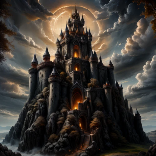 castle of the corvin,fairy tale castle,haunted castle,fantasy picture,ghost castle,witch's house,knight's castle,fairytale castle,fantasy art,fantasy landscape,witch house,castel,gold castle,3d fantasy,ruined castle,hogwarts,fantasy world,heroic fantasy,castle,gothic architecture