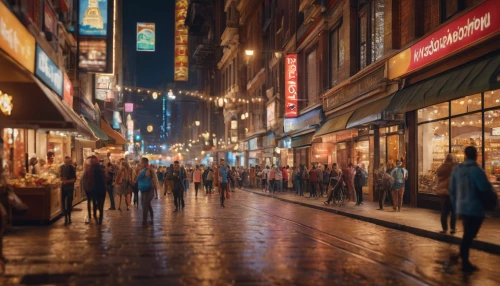 shopping street,new york streets,tilt shift,grand bazaar,paris shops,istanbul,world digital painting,china town,cinema 4d,souk,street life,chinatown,people walking,commerce,pedestrian zone,narrow street,shinjuku,digital compositing,street canyon,3d render,Photography,General,Commercial