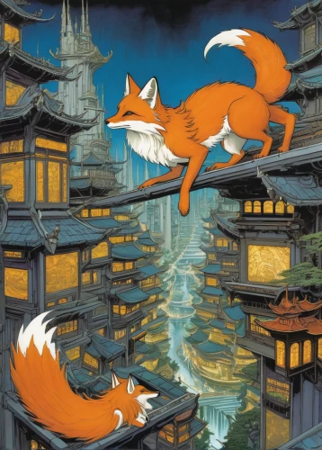 koi pond,garden-fox tail,fox stacked animals,kitsune,koi,白斩鸡,foxes,firefox,koi fish,tsukemono,nine-tailed,koi carp,a fox,ryokan,fox,kyoto,tails,inari,child fox,koi carps,Illustration,Realistic Fantasy,Realistic Fantasy 04