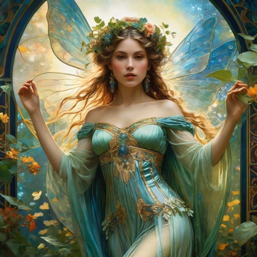 faerie,faery,fairy queen,fantasy portrait,fantasy art,flower fairy,garden fairy,fairy,fantasy picture,fae,rosa 'the fairy,mystical portrait of a girl,fantasy woman,secret garden of venus,fairies aloft,the enchantress,fairy tale character,virgo,sorceress,dryad,Conceptual Art,Fantasy,Fantasy 05