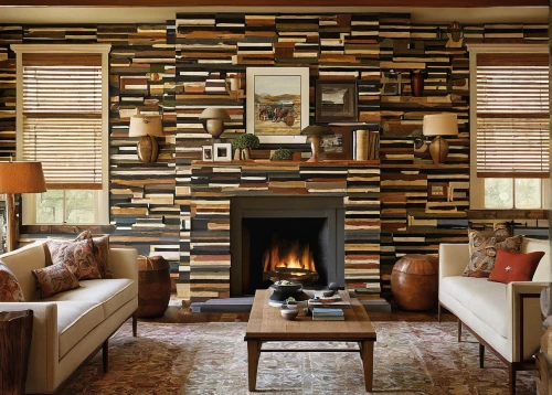 book wall,cork wall,fire place,wooden wall,log fire,patterned wood decoration,fireplaces,wooden planks,fireplace,wood pile,log cabin,wooden pallets,cork board,log home,californian white oak,interior design,wood wool,bookshelves,modern decor,wall decoration,Conceptual Art,Daily,Daily 33