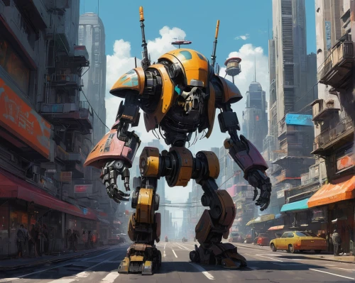 bumblebee,mech,mecha,kryptarum-the bumble bee,heavy object,bolt-004,dreadnought,transformers,transformer,bastion,road roller,robotics,bumblebee fly,bumblebees,prowl,bumble bee,tau,minibot,industrial robot,robotic,Conceptual Art,Oil color,Oil Color 02