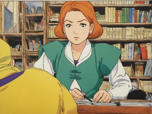 bookkeeper,girl studying,librarian,tutoring,typesetting,girl at the computer,tutor,secretary,scholar,classroom,clamp,bookselling,library,kosmea,bookshop,children studying,game arc,paperwork,salesgirl,clerk,Illustration,Japanese style,Japanese Style 11