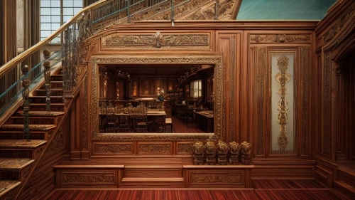 china cabinet,staircase,cabinetry,outside staircase,winding staircase,armoire,woodwork,entrance hall,cabinets,royal interior,cabinet,wooden stairs,brownstone,stairway,circular staircase,hallway,art nouveau,the interior of the,interiors,interior decor,Common,Common,Film
