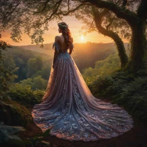 celtic woman,fantasy picture,celtic queen,fairytale,enchanting,girl in a long dress,enchanted,a fairy tale,faery,fairy queen,fairy tale,faerie,rapunzel,mystical portrait of a girl,sun bride,fairytales,fantasy art,evening dress,ballerina in the woods,romantic portrait,Photography,General,Fantasy