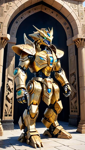 iron blooded orphans,armored,gold paint stroke,golden dragon,cynosbatos,paysandisia archon,paladin,armored animal,butomus,argus,gundam,knight armor,gold castle,erbore,drg,golden mask,mg j-type,gold wall,bumblebee,armor,Anime,Anime,General