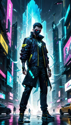 cyberpunk,cyber,futuristic,scifi,rain suit,dystopian,mute,hk,cyberspace,electro,dystopia,shinjuku,cyber glasses,vapor,pedestrian,sci-fi,sci - fi,urban,sci fiction illustration,high-visibility clothing,Anime,Anime,General