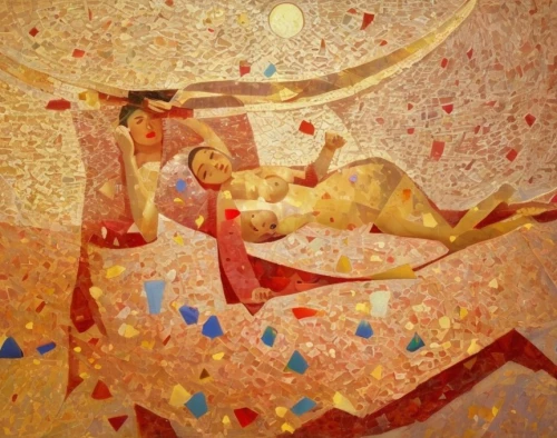 khokhloma painting,woman on bed,pankration,dancers,indigenous painting,discobolus,fresco,oil on canvas,greco-roman wrestling,artistic gymnastics,dancing couple,la nascita di venere,woman laying down,young couple,tantra,indian art,tassili n'ajjer,mosaic,woman playing,vault (gymnastics),Common,Common,Cartoon