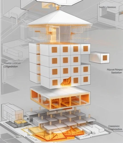 thermal insulation,solar cell base,smart home,residential tower,multistoreyed,multi-storey,building honeycomb,electric tower,multi-story structure,japanese architecture,high-rise building,architect plan,kirrarchitecture,smart house,modern architecture,3d rendering,fire alarm system,archidaily,fire fighting technology,schematic