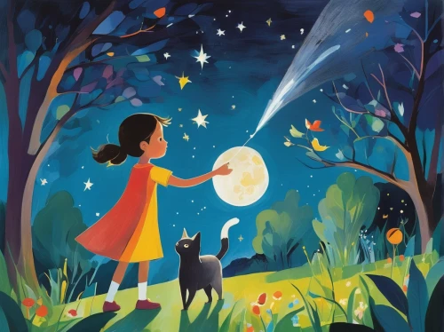 moon phase,moon and star,little girl with balloons,moonlit night,moon night,moonbeam,the moon and the stars,children's background,children's fairy tale,moon and star background,big moon,kids illustration,hanging moon,stars and moon,carol colman,full moon day,moonlight,fairy lanterns,spring equinox,moonlit,Art,Artistic Painting,Artistic Painting 41