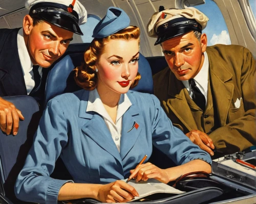 flight attendant,stewardess,airline travel,boeing 307 stratoliner,china southern airlines,douglas aircraft company,polish airline,airplane passenger,vintage illustration,airline,aviation,1940 women,general aviation,telegram,air new zealand,retro pin up girls,douglas dc-6,passengers,retro 1950's clip art,typewriting,Illustration,Retro,Retro 09