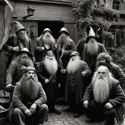 dwarves,druids,wizards,monks,dwarfs,fraternity,elves,santons,hogwarts,lord who rings,wise men,buddhists monks,bruges fighters,gnomes,archimandrite,pilgrims,gandalf,vikings,santa clauses,storm troops,Photography,Black and white photography,Black and White Photography 15