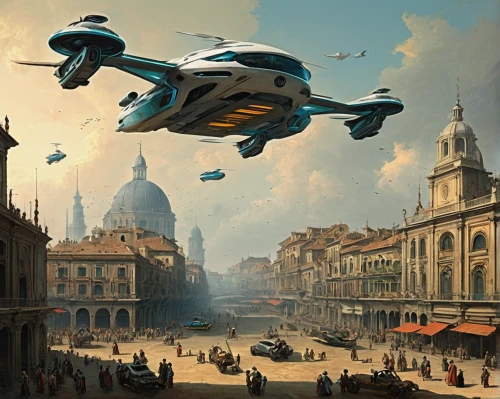 logistics drone,flying drone,sci fiction illustration,airships,quadcopter,radio-controlled helicopter,mavic 2,drones,modena,the pictures of the drone,fleet and transportation,drone,futuristic landscape,flying machine,quadrocopter,casa c-212 aviocar,drone pilot,airship,valerian,tiltrotor,Art,Classical Oil Painting,Classical Oil Painting 35