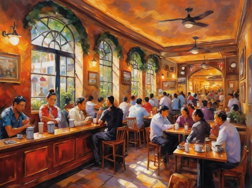 watercolor cafe,the coffee shop,drinking establishment,café,coffeehouse,watercolor tea shop,paris cafe,coffee shop,a restaurant,the pub,bistro,pub,cafe,chinese restaurant,new york restaurant,breakfast room,woman at cafe,restaurant,tearoom,food court,Conceptual Art,Oil color,Oil Color 03