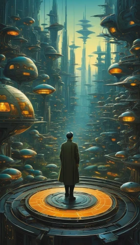 sci fiction illustration,futuristic landscape,dystopian,science-fiction,sci - fi,sci-fi,science fiction,panopticon,dystopia,saucer,sci fi,scifi,ufos,metropolis,cosmos,colony,futuristic,cyberpunk,alien planet,ufo,Illustration,Abstract Fantasy,Abstract Fantasy 17