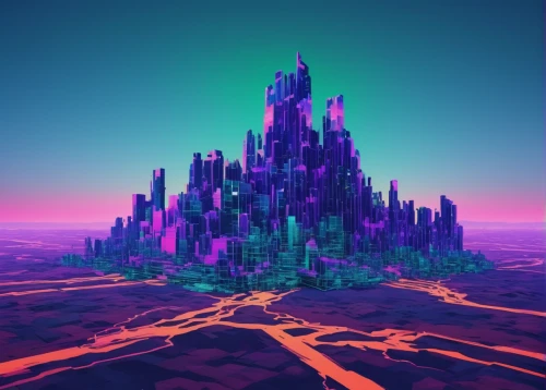 fantasy city,3d fantasy,metropolis,colorful city,pink city,futuristic landscape,fantasy world,cityscape,sky city,cinema 4d,city cities,fractal environment,cities,virtual landscape,electric tower,city blocks,destroyed city,dubai,dubai desert,cyberpunk,Photography,Documentary Photography,Documentary Photography 37