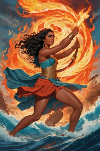 moana,flame spirit,fire and water,fire siren,fiery,dancing flames,flame of fire,firespin,fire dance,fire dancer,pillar of fire,firedancer,rosa ' amber cover,torch-bearer,fire angel,the zodiac sign pisces,sirens,fire background,fire artist,wind warrior,Conceptual Art,Fantasy,Fantasy 23