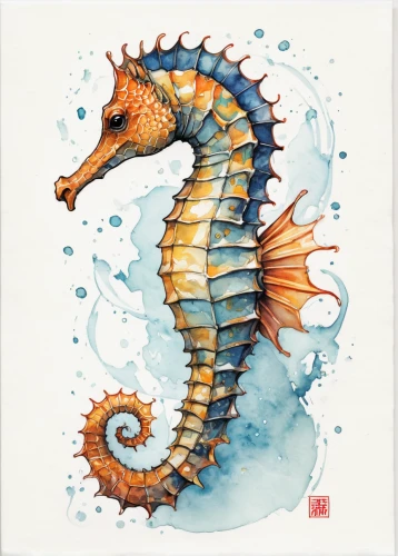 chinese water dragon,sea-horse,painted dragon,chinese dragon,sea horse,seahorse,wyrm,northern seahorse,the zodiac sign pisces,dragon li,water snake,dragon design,dragon,hippocampus,golden dragon,eastern water dragon,watercolor mermaid,sea snake,dragon boat,horoscope pisces,Illustration,Paper based,Paper Based 07