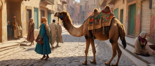 dromedaries,male camel,marrakesh,camel caravan,dromedary,camels,souq,camel,souk,arabian camel,shadow camel,two-humped camel,narrow street,camelid,marrakech,camel train,riad,camelride,morocco,jaisalmer,Art,Classical Oil Painting,Classical Oil Painting 24