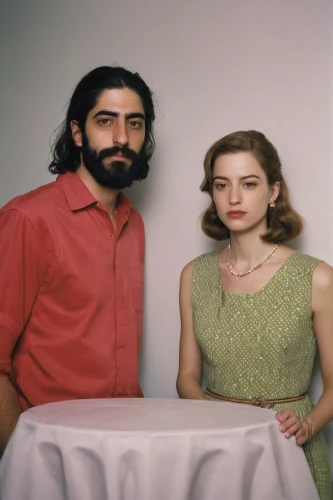 vintage man and woman,eurythmics,man and wife,red tablecloth,man and woman,vintage boy and girl,as a couple,american gothic,young couple,hipsters,husband and wife,tablecloth,wedding icons,70s,wife and husband,adam and eve,romantic portrait,two people,couple - relationship,mother and father,Photography,Documentary Photography,Documentary Photography 07
