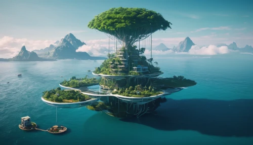 floating islands,mushroom island,floating island,artificial island,island suspended,artificial islands,an island far away landscape,islet,islands,flying island,uninhabited island,lavezzi isles,the island,futuristic landscape,island,terraforming,monkey island,island of juist,imperial shores,green island,Photography,Documentary Photography,Documentary Photography 23