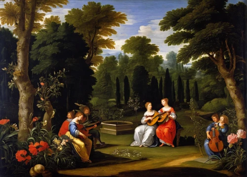 apollo and the muses,the annunciation,secret garden of venus,garden of eden,work in the garden,holy family,hunting scene,towards the garden,narcissus of the poets,girl in the garden,garden of plants,bellini,garden party,flower of the passion,candlemas,woman at the well,idyll,la nascita di venere,in the garden,girl picking flowers,Art,Classical Oil Painting,Classical Oil Painting 29