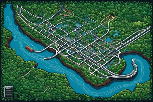 the loop,industrial area,transportation system,train route,nürburgring,transport system,autobahn,race track,metropolis,river course,train track,raceway,the transportation system,railway lines,industrial landscape,trains,infrastructure,illinois,subway system,industrial tubes,Illustration,Realistic Fantasy,Realistic Fantasy 25